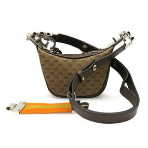 Gucci GG Supreme Monogram Calfskin Web Hobo beige ebony Brown